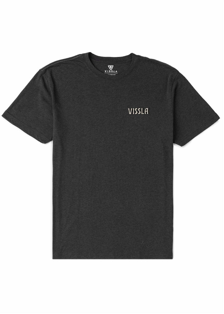 Vissla Islander Comp Lite Eco Drirelease Tee in Black Heather, view 2