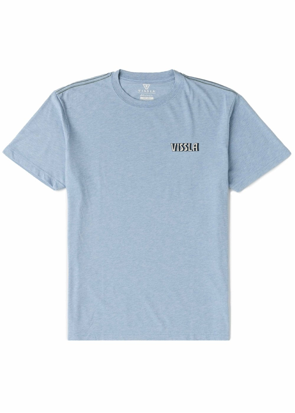Vissla Islander Comp Lite Eco Drirelease Tee in Faded Denim, view 2