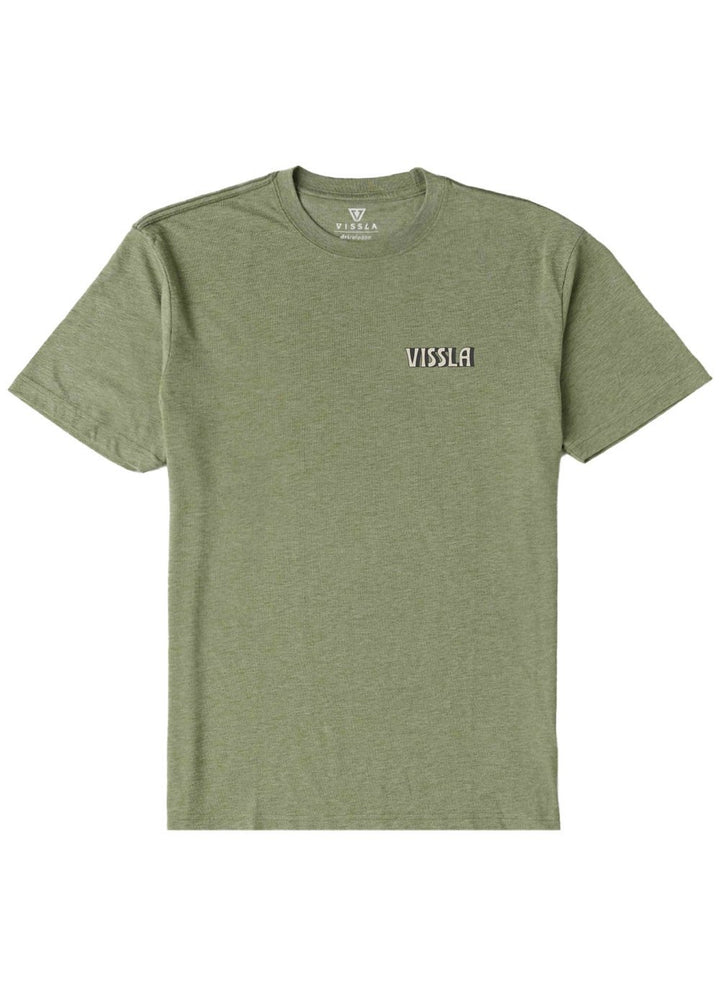 Vissla Islander Comp Lite Eco Drirelease Tee in Sage Heather, view 2