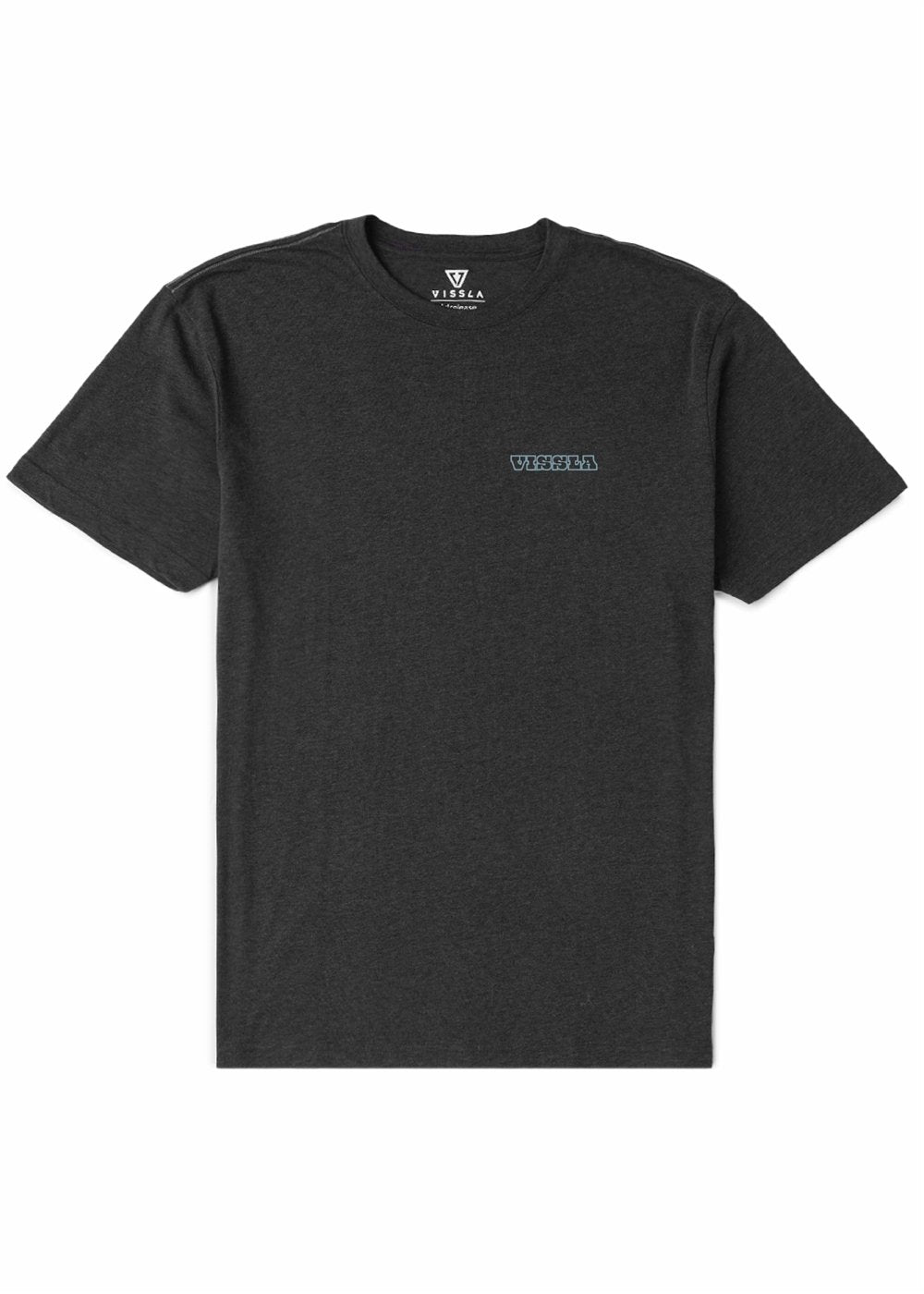 Vissla Outside Sets Comp Lite Eco Drirelease Tee in Black Heather, view 2