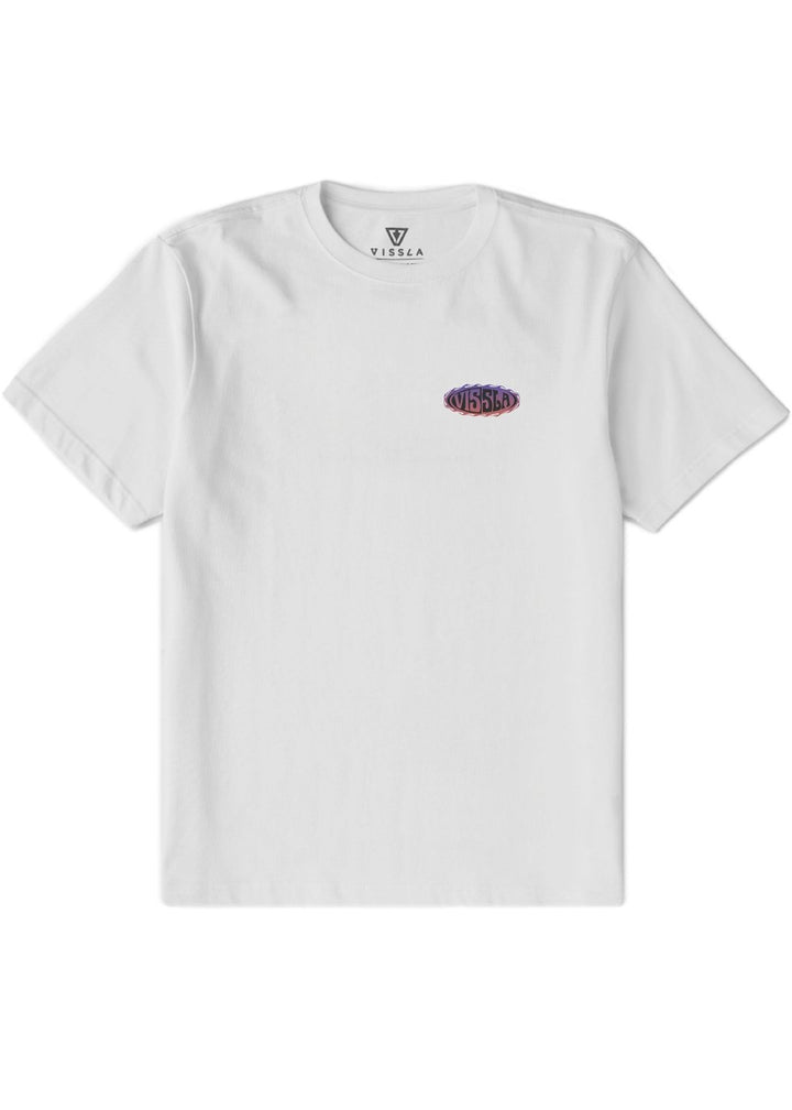 Vissla Meltdown Oversized Heavy Organic Tee in White, view 2