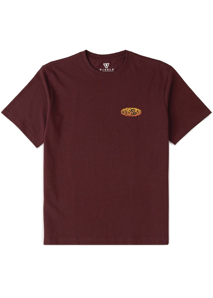 Vissla Meltdown Oversized Heavy Organic Tee in Brick, view 2