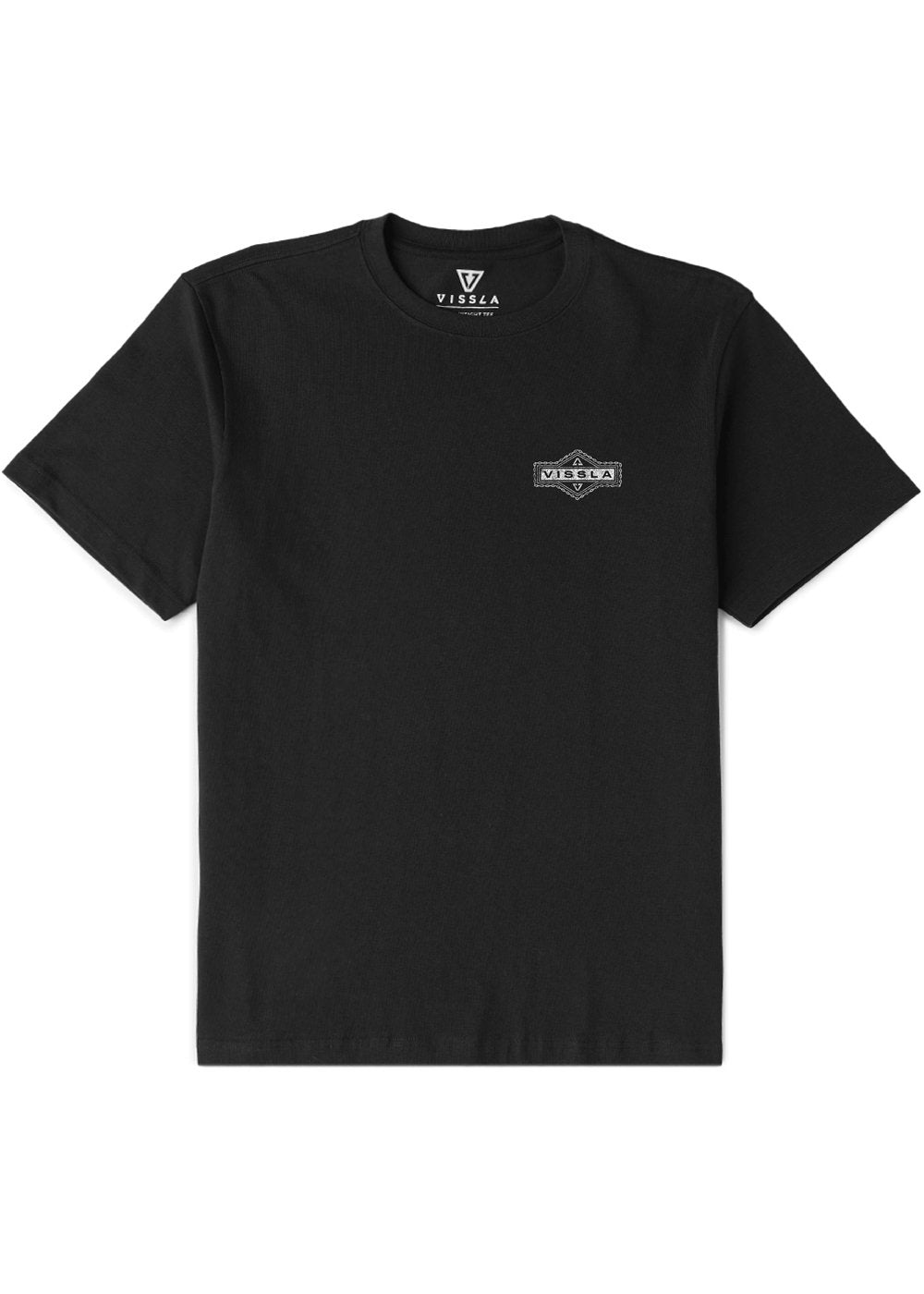 Vissla Punchout Oversized Heavy Organic Tee in Black, view 2