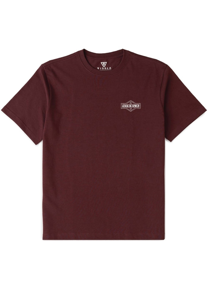 Vissla Punchout Oversized Heavy Organic Tee in Brick, view 2