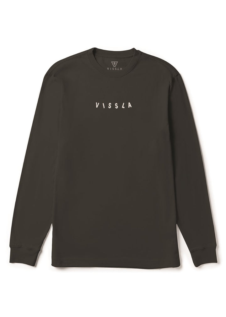 Vissla Supersonic Oversized Heavy Organic LS Tee in Black, view 2