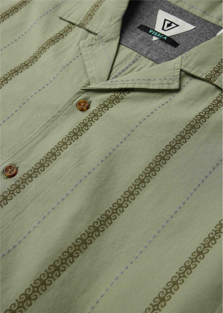 Vissla Puerto Jacquard Eco SS Shirt in Sage, view 2