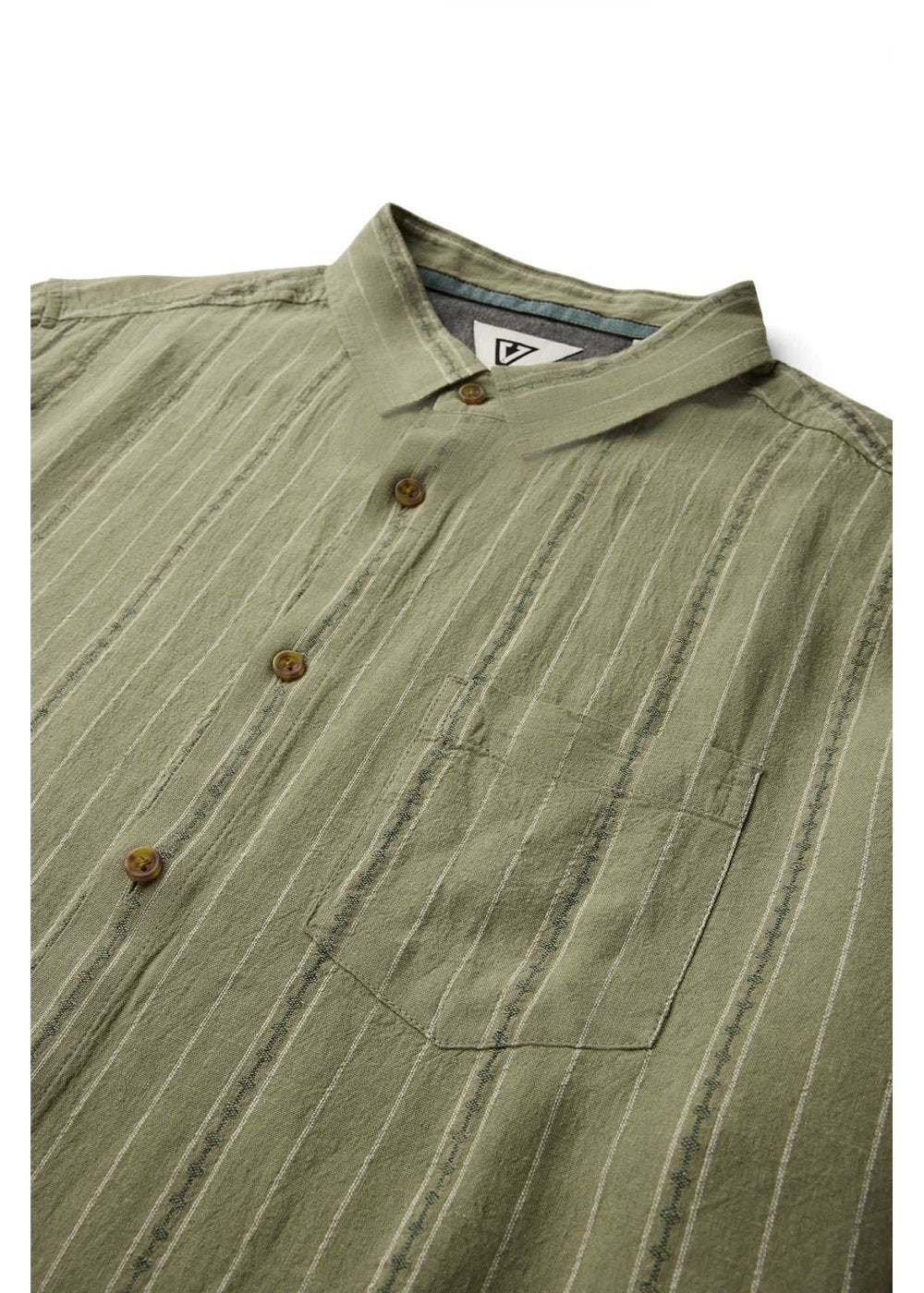Linen Pin Short Sleeve Shirt