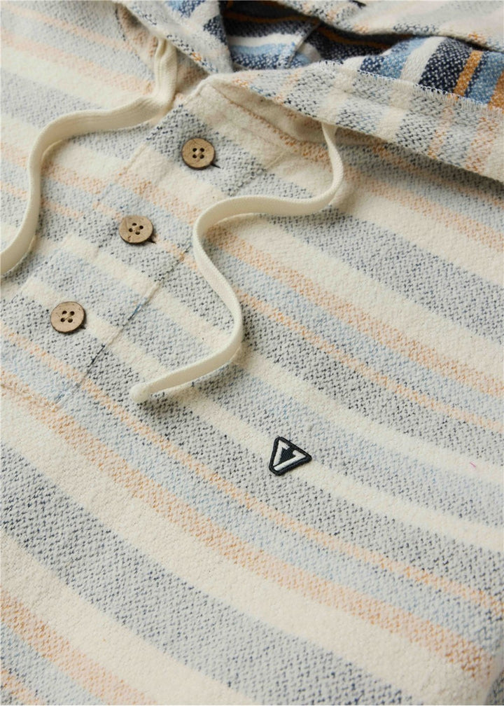 Vissla Descanso Heavy Flannel Popover in Bone, view 3