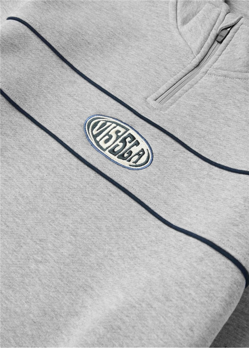 Vissla Rising 1/4 Zip Eco Fleece in Grey Heather, view 3