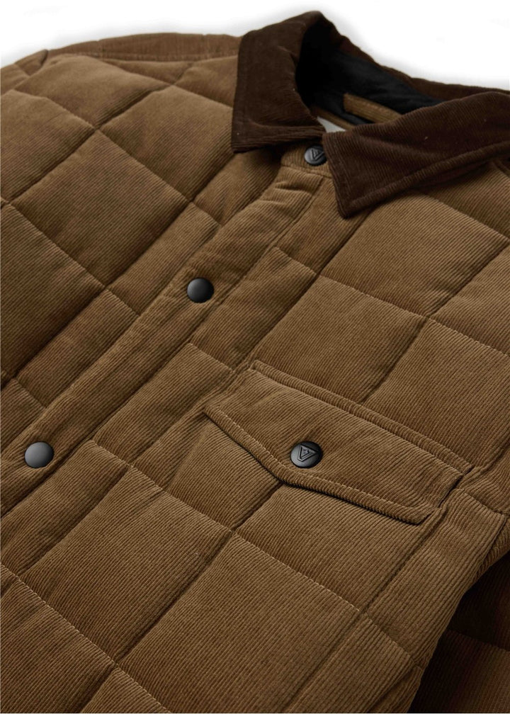 Vissla Cronkite Organic Cord Jacket in Dark Khaki, view 3