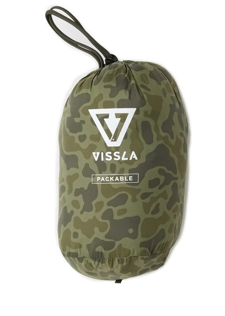 Vissla Pacific Packable Eco Puff Jacket in Camo, view 4