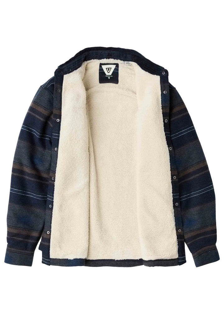 Vissla Woolf Sherpa Shirt Jacket in Dark Naval, view 3
