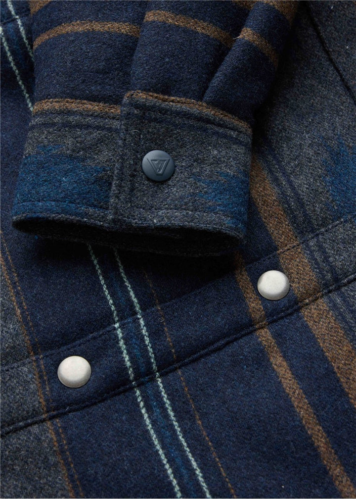 Vissla Woolf Sherpa Shirt Jacket in Dark Naval, view 4