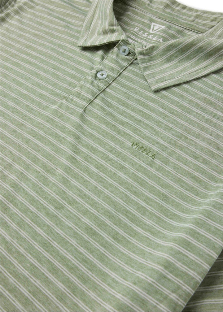 Vissla Bogey Man Eco Drirelease SS Polo in Sage, view 2