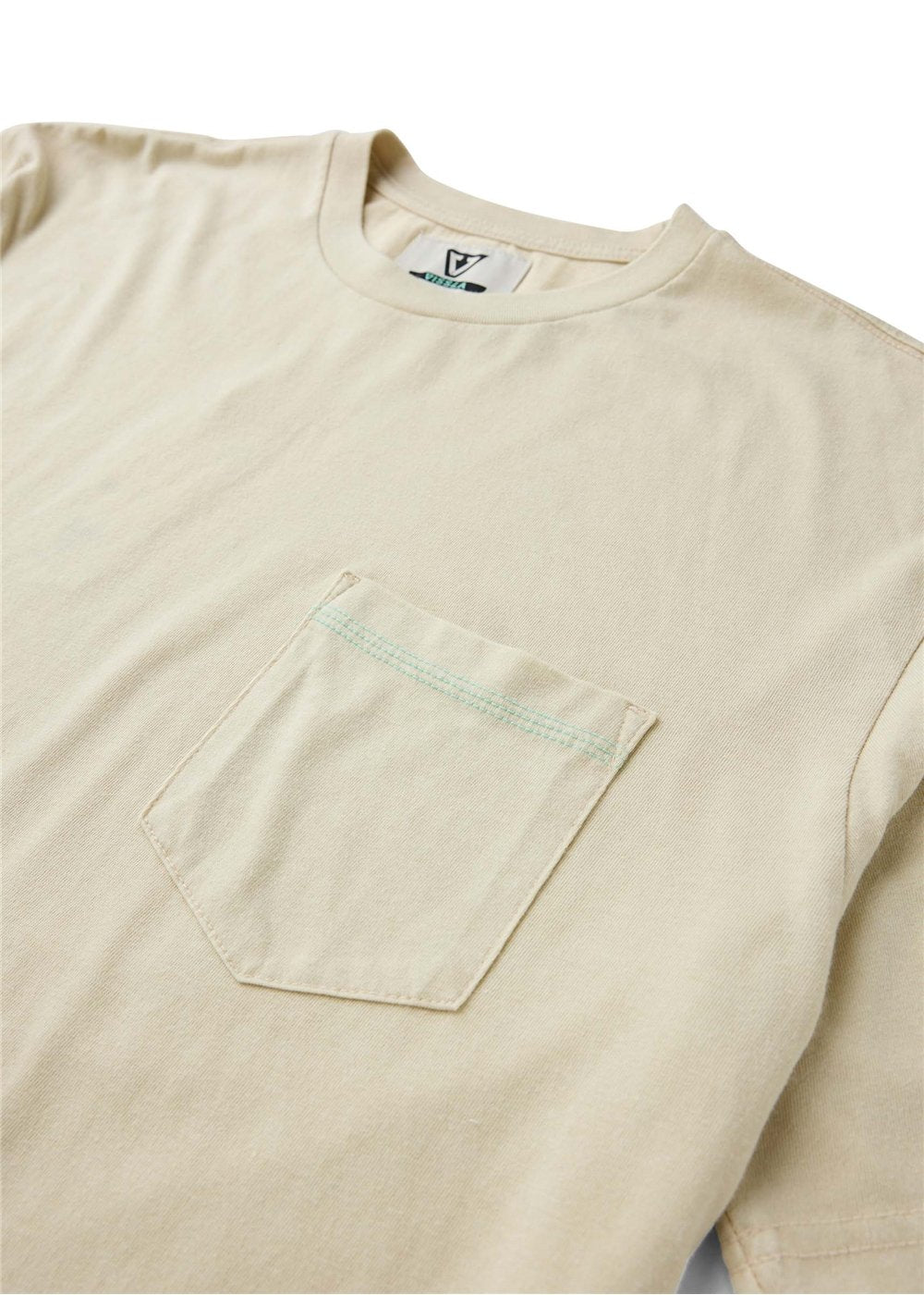 Vissla Solid Sets Cosmic Wash SS Pkt Tee in Natural, view 2