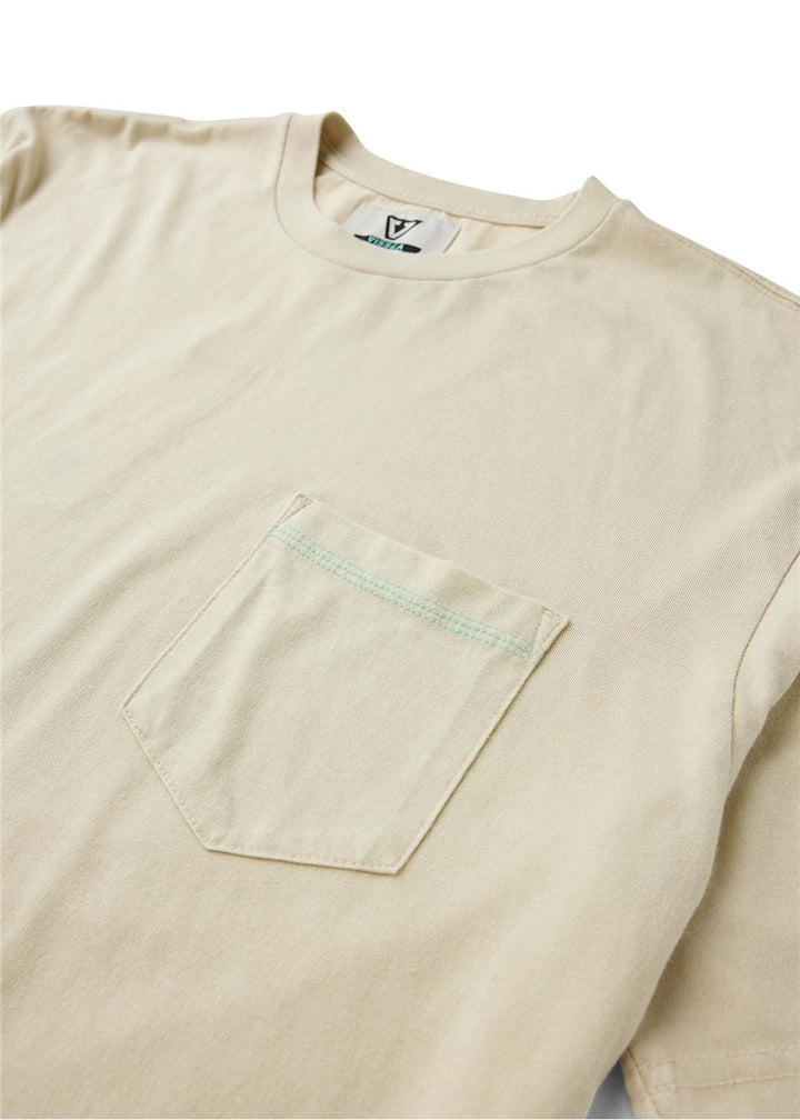 Vissla Solid Sets Cosmic Wash SS Pkt Tee in Natural, view 2