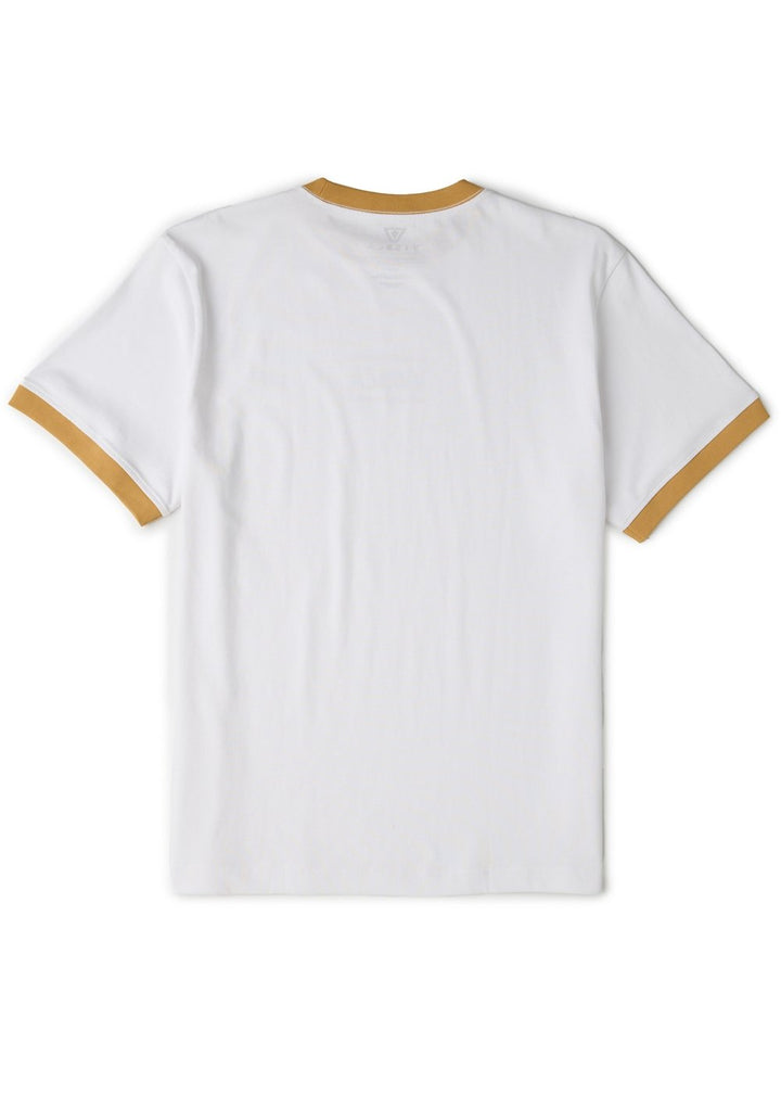 Vissla Dialect Heavyweight Ringer Organic Tee in White, view 2