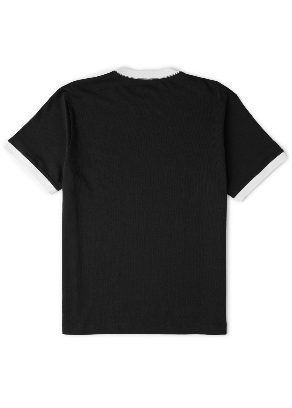 Vissla Dialect Heavyweight Ringer Organic Tee in Black, view 2