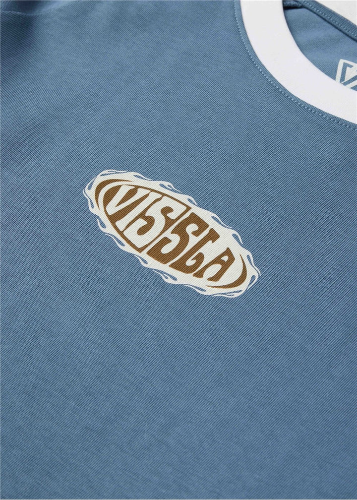 Vissla Split Heavyweight Raglan LS Organic Tee in Blue Haze, view 2