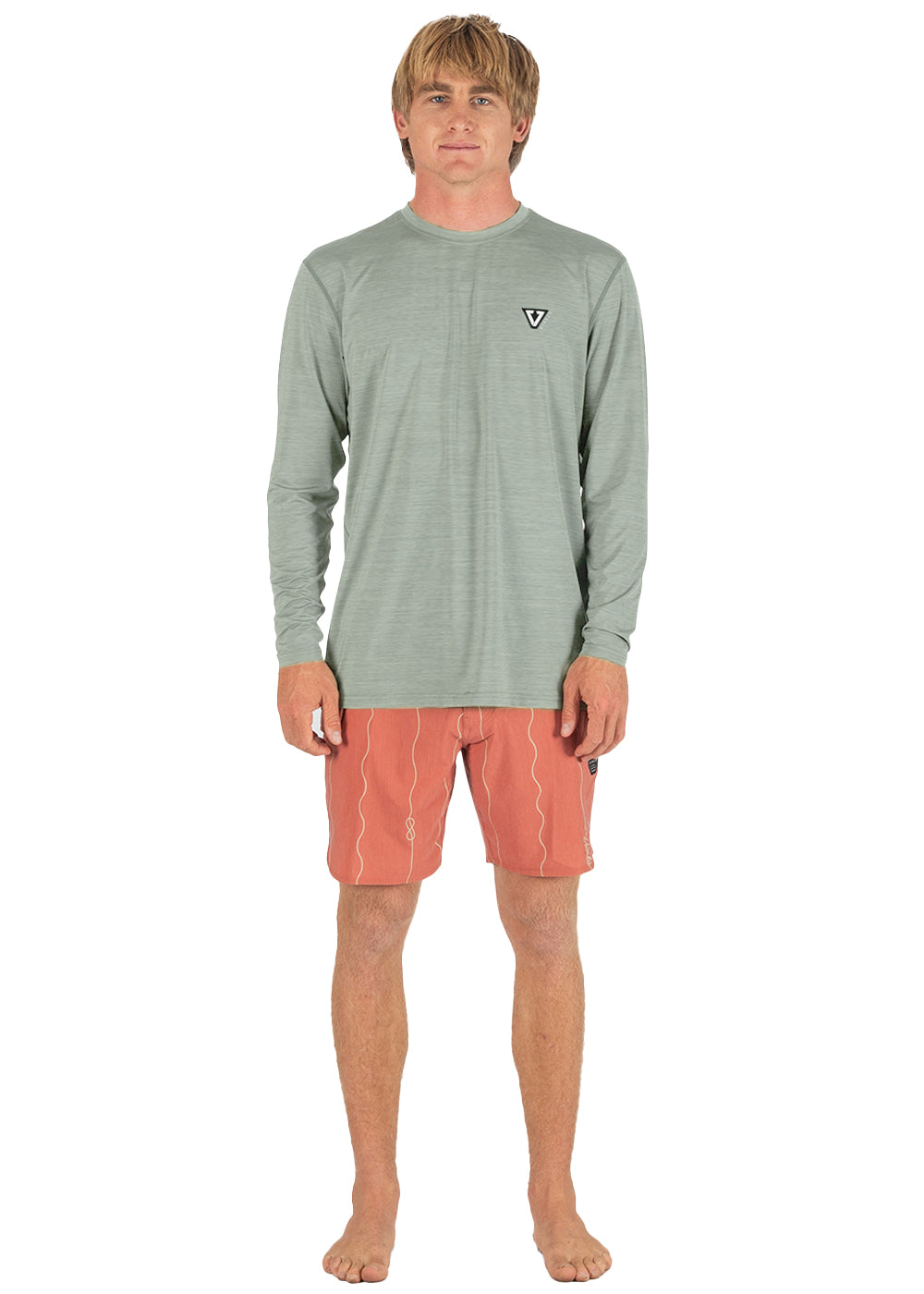 Twisted Eco Long Sleeve Sun Shirt, Sea Green Heather | Vissla