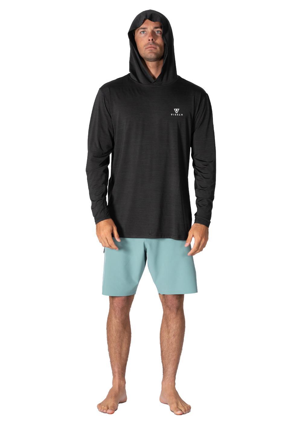 Men's Hooded Sun Shirt - Twisted Eco Black Heather | Vissla