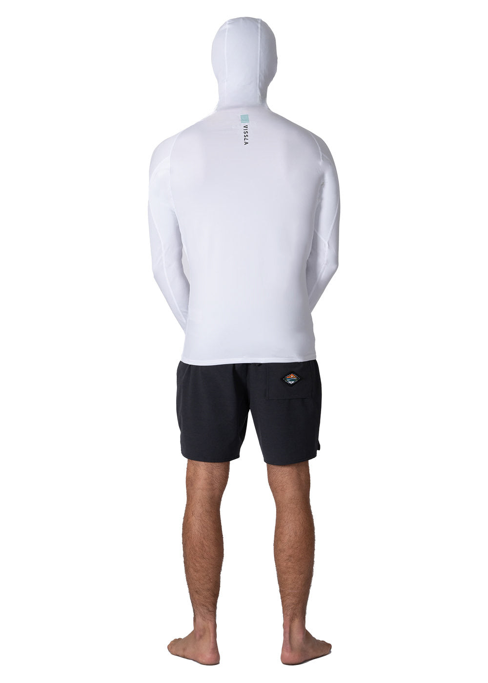 Warm Seas Hooded Rash Guard, White | Mens UPF 50+ - Vissla