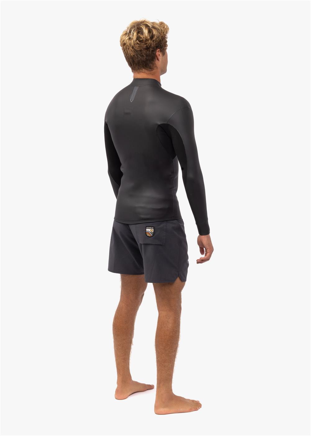 VISSLA - JAQUETA NEOPRENE SOLID SETS 2MM FRONT ZIP PRETO