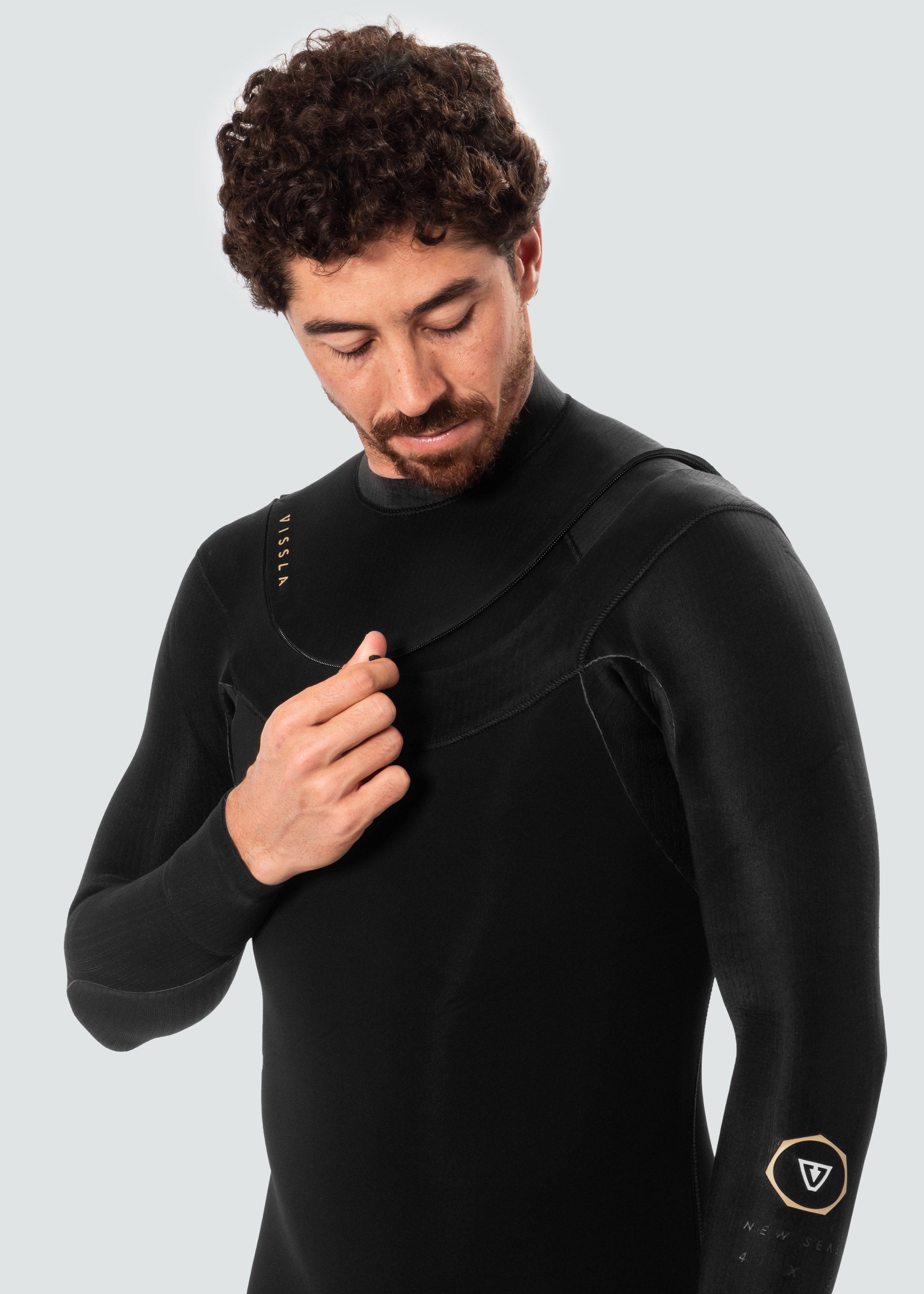New Seas 4/3mm U-Zip Wetsuit | Vissla Zipperless Fullsuit – Vissla com