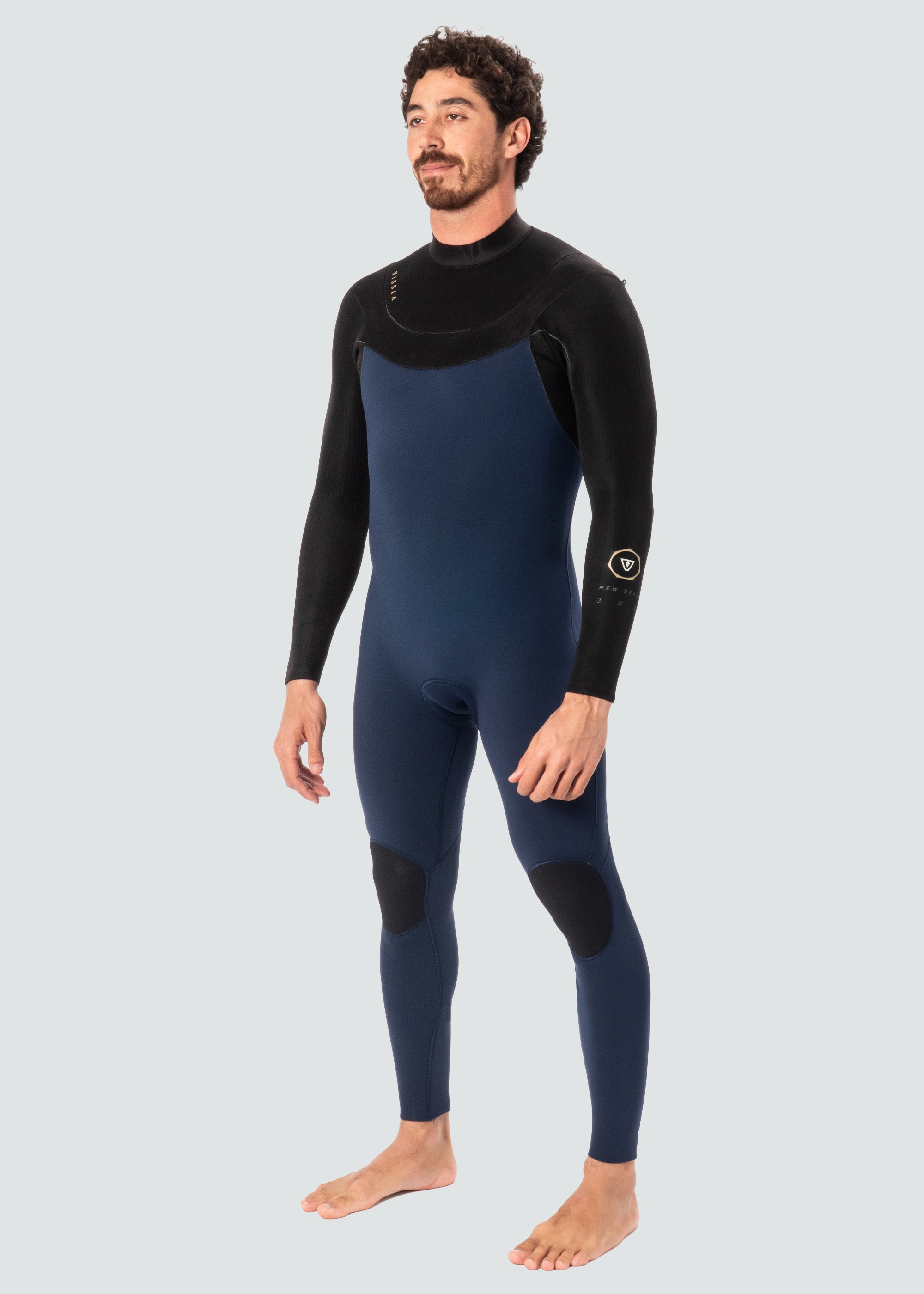 New Seas 4/3mm U-Zip Wetsuit | Vissla Zipperless Fullsuit – Vissla com