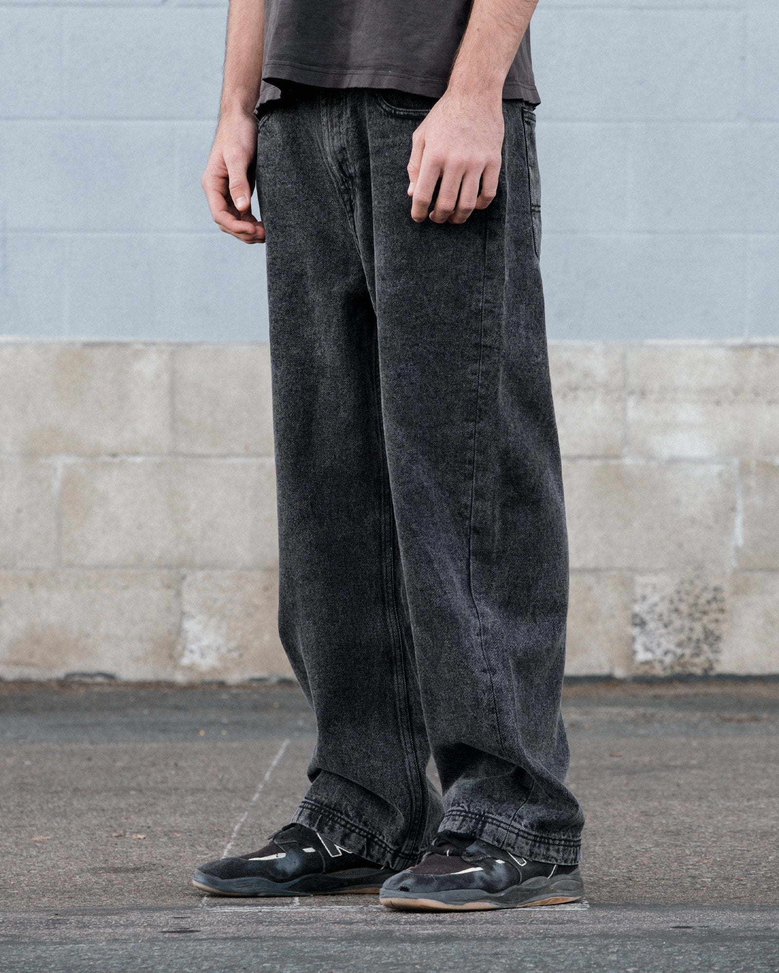 Men's Baggy Fit Jeans - Big Timer Washed Black | Vissla – Vissla com