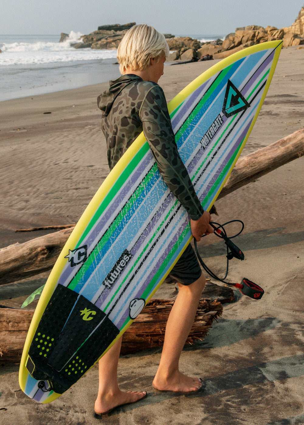 Warm Seas Eco Hooded LS Rash Guard