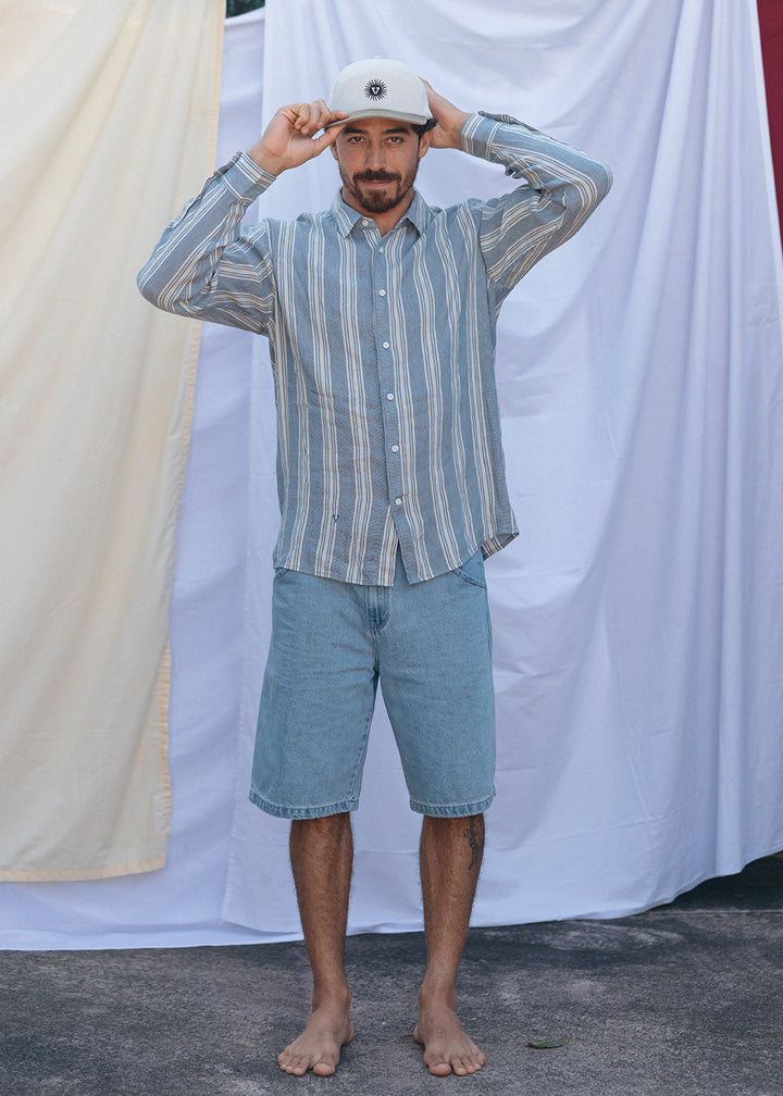 Distortion Linen Ls Shirt