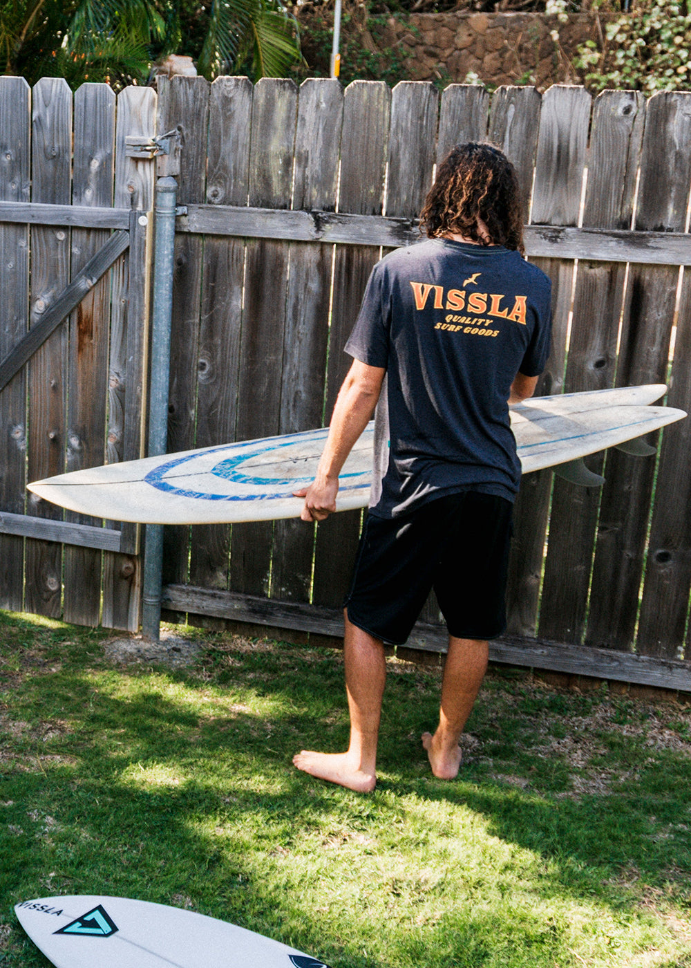 Vissla Glide Comp Lite Eco Drirelease Tee in Black Heather, view 3