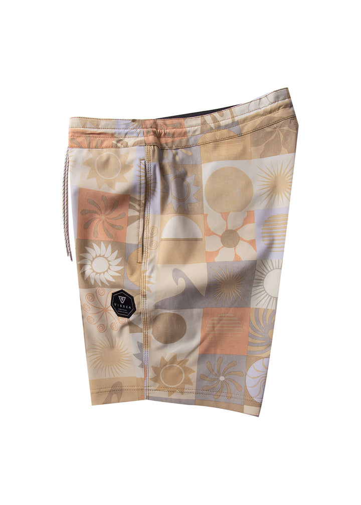 Vissla Gold Coral Sun Dialed 17" Boys Boardshort Side View