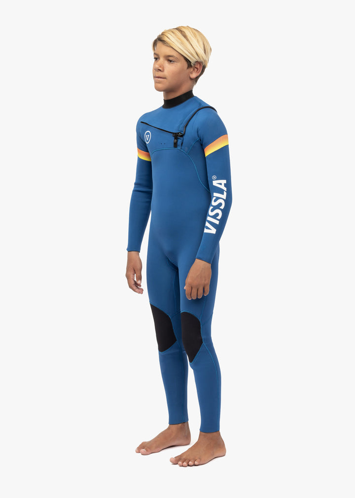 7 Seas Boys Raditude 3-2 Full Chest Zip Wetsuit