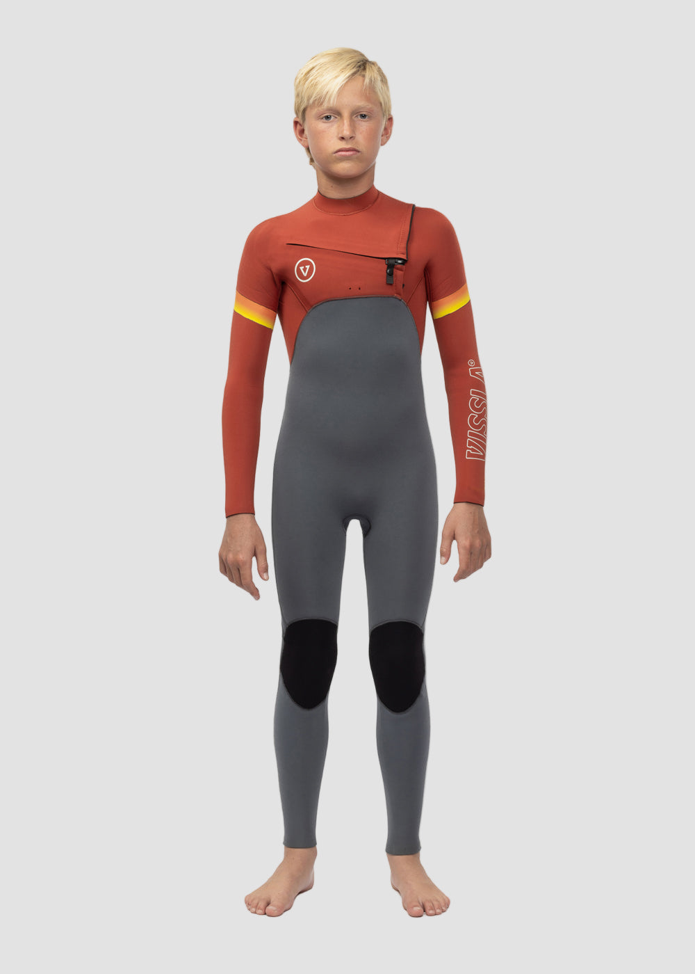 Boys' 3/2mm Wetsuit - 7 Seas Raditude Rust | Vissla – Vissla com