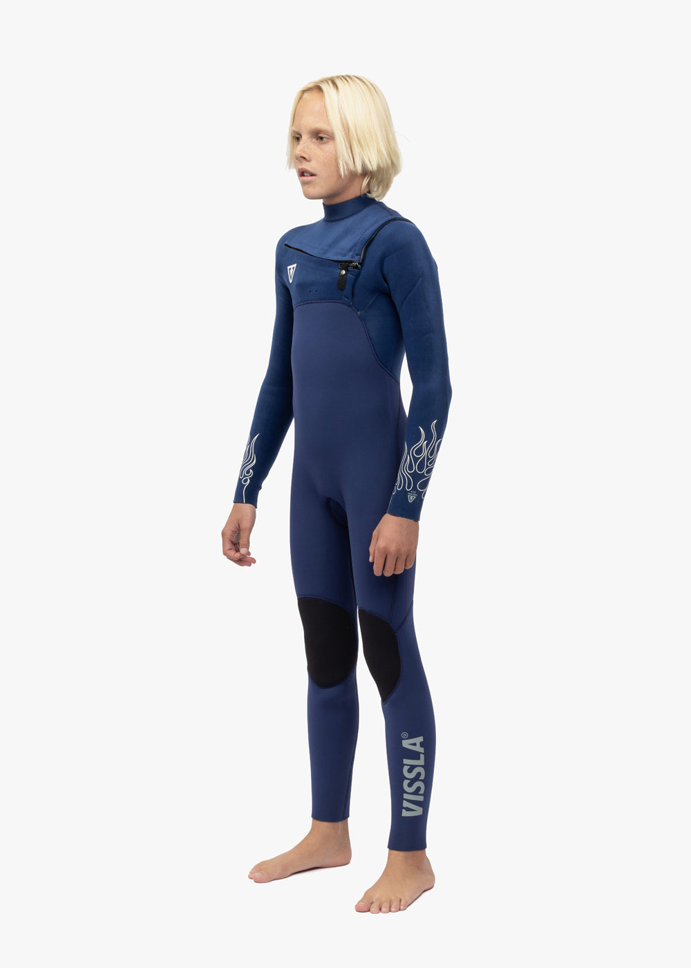 High Seas Boys Fire 3-2 Full Chest Zip Wetsuit