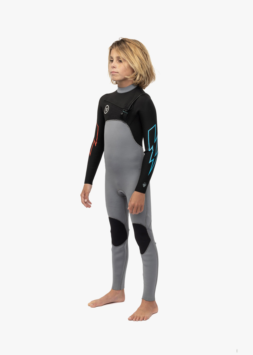 7 Seas Boys 4-3 Bolt Full Chest Zip Wetsuit