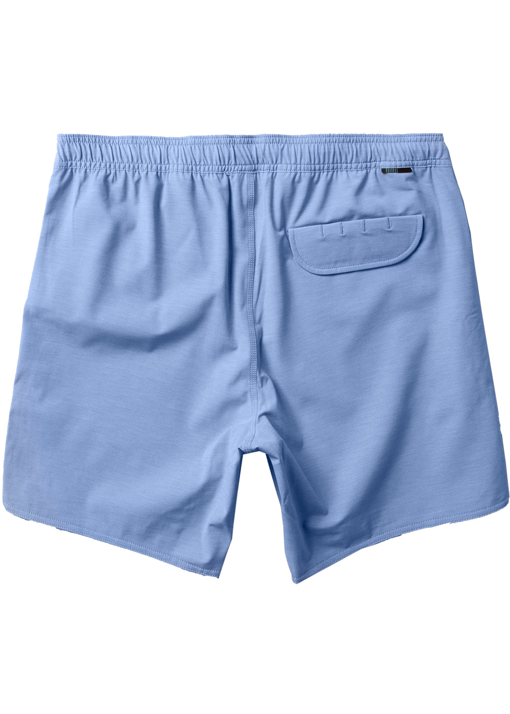Vissla Men's harbor blue colored 16.5" elastic swimsuit. Back view.