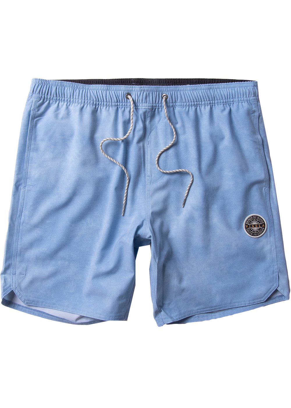 Vissla Blue Wash Solid Sets 17.5" Ecolastic Front View 