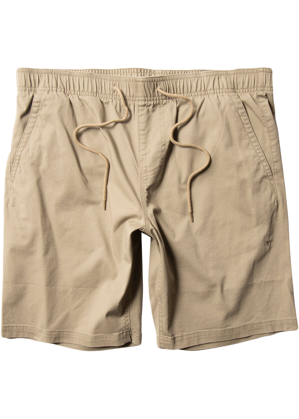 Vissla Khaki No See Ums Eco 18" Elastic Walkshort Front View 