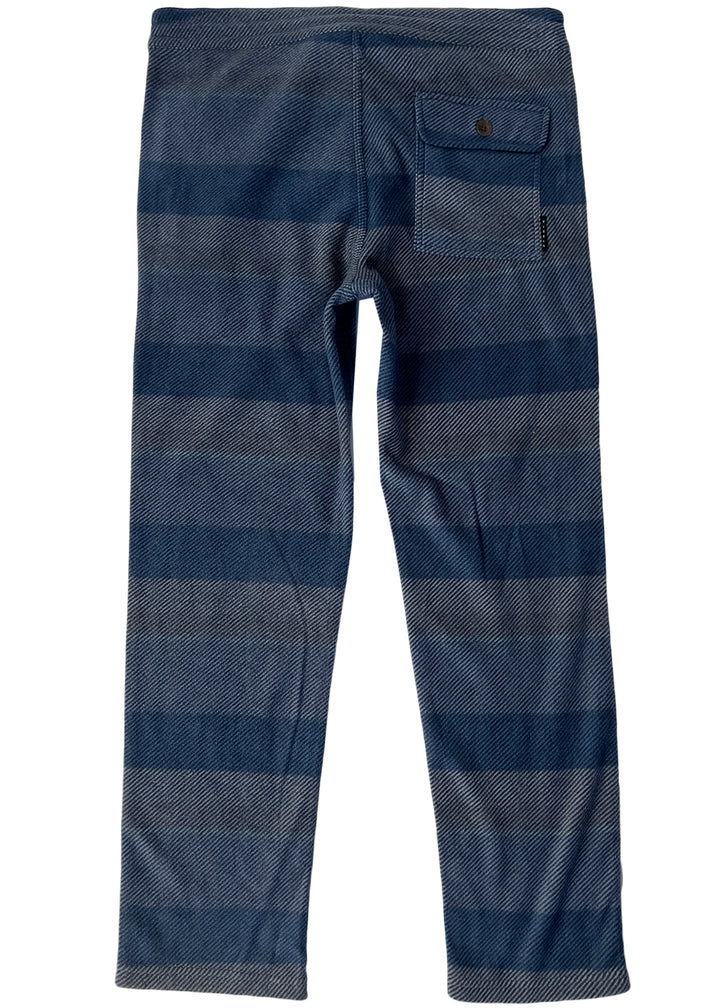 Vissla Men's harbor blue camouflage pants. Back view