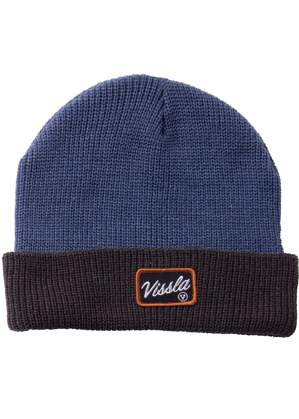 Vissla Dark Denim Solid Sets Eco Beanie with Front Patch