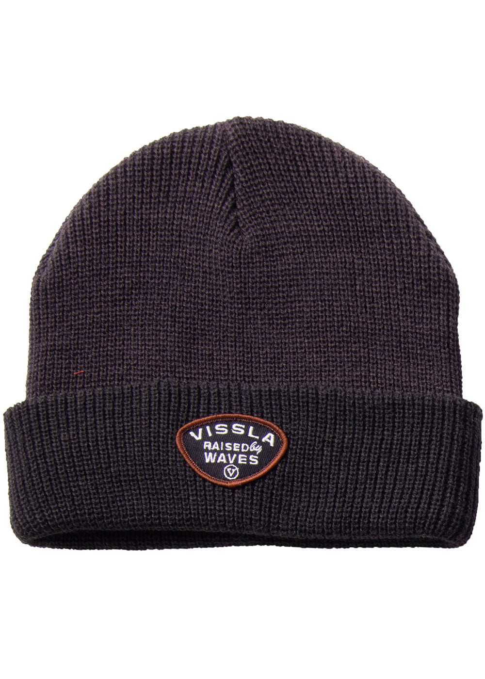 Vissla Solid Sets Eco Beanie in Phantom with Front Patch
