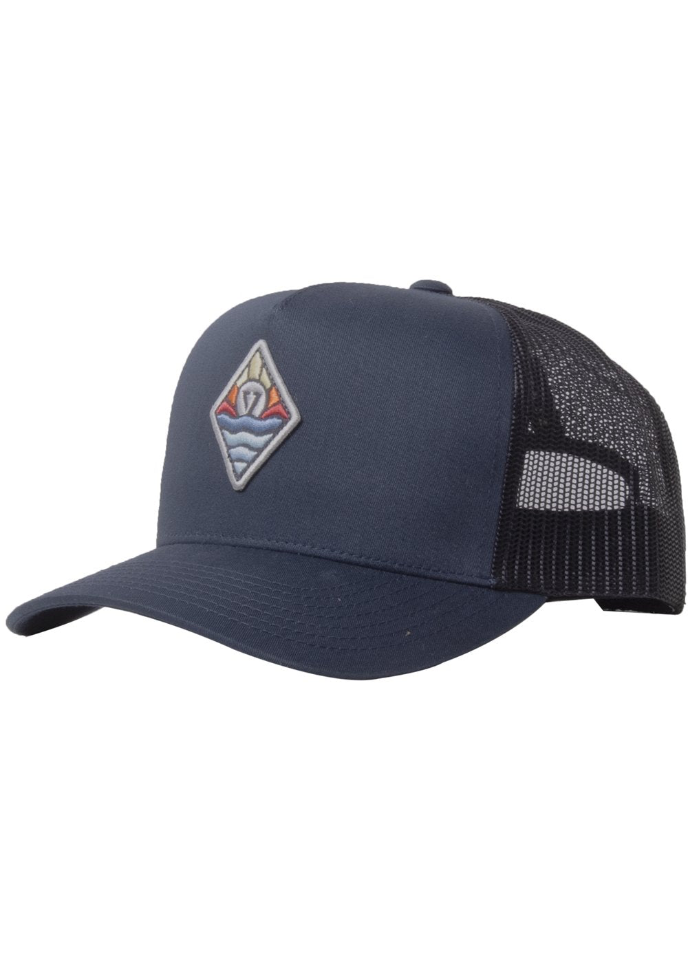 Naval Vissla Cap with Sunset Patch Logo and Black Mesh Backing - Front View