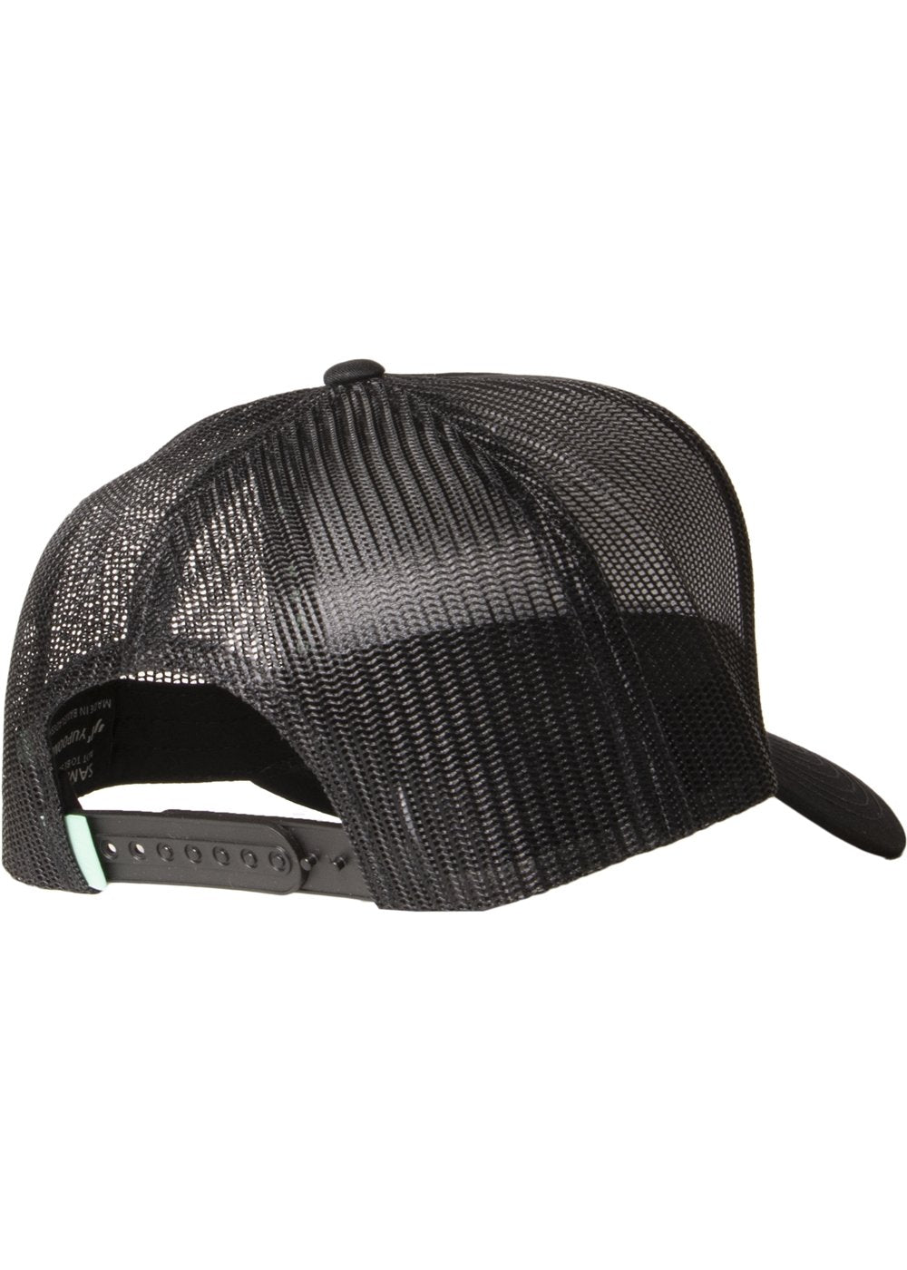 Black Vissla Cap with Black Mesh Backing - Back View