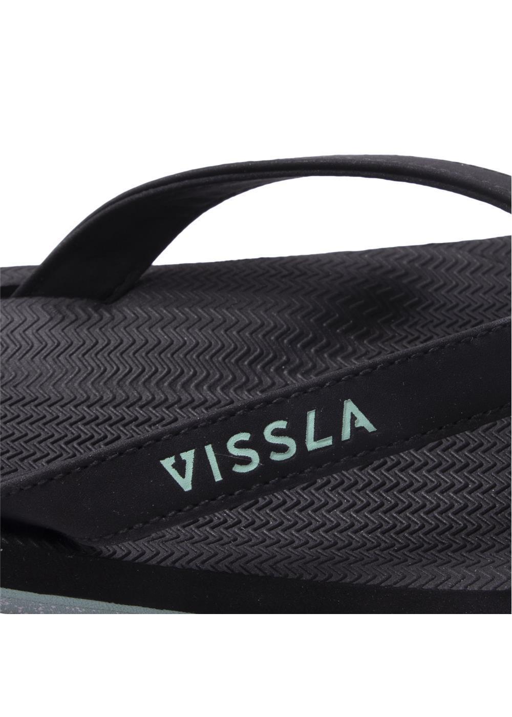 Black Vissla Sandals with Jade Lettering