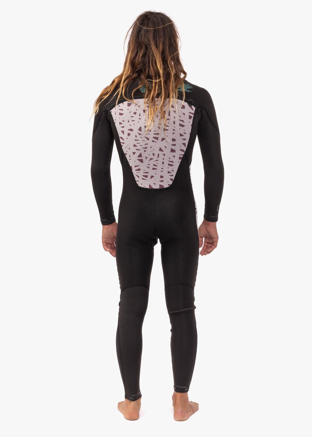 7 Seas 4-3 Full Chest Zip Wetsuit - Black with Jade Logos