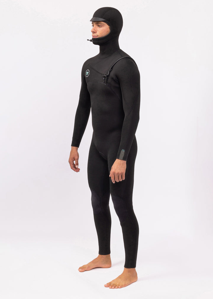7 Seas 5-4-3 Full Hooded Chest Zip Wetsuit