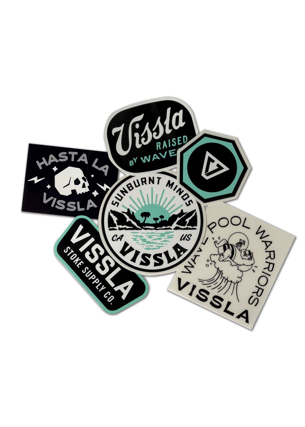 Vissla Stickers Set Layed Out